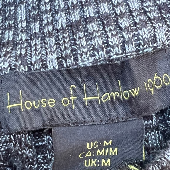 House of Harlow 1960 Sweater Dress Turtleneck Gray Size M - Picture 10 of 10